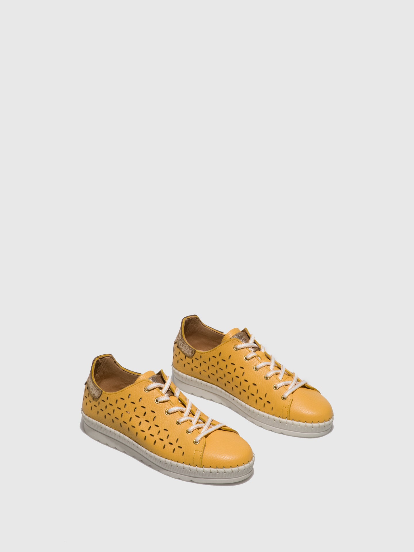 Foreva Sapatos com Atacadores em Amarelo